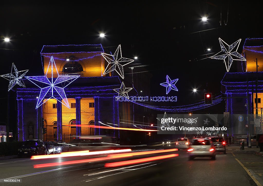 Christmas Lighting And Decorations In Milan