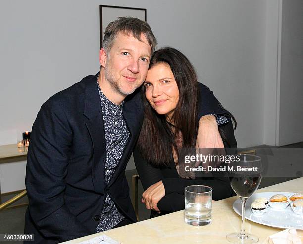 Jefferson Hack and Ali Hewson attend the Edun Pre Fall Dinner at Alison Jacques Gallery on December 11, 2014 in London, England.