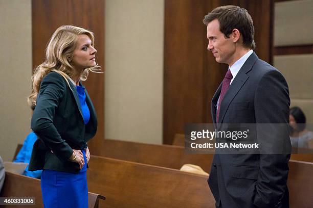 New Development" Episode 108 -- Pictured: Eliza Coupe as Nina, Carter MacIntyre as Trent --