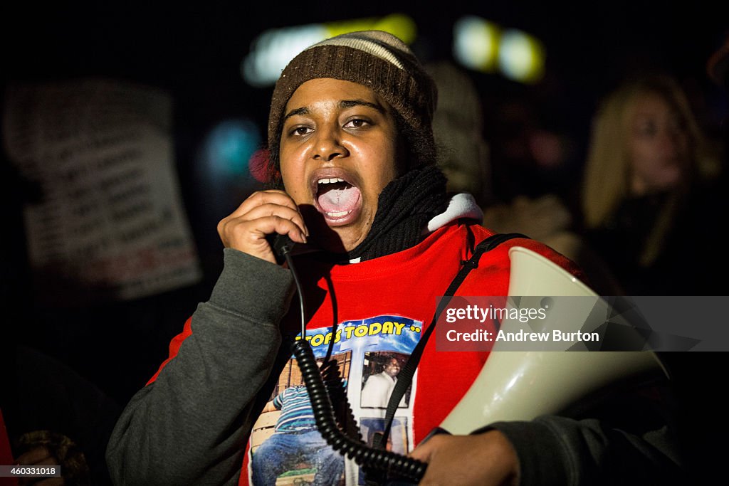 Daughter Of Eric Garner Leads Protest March In Staten Island