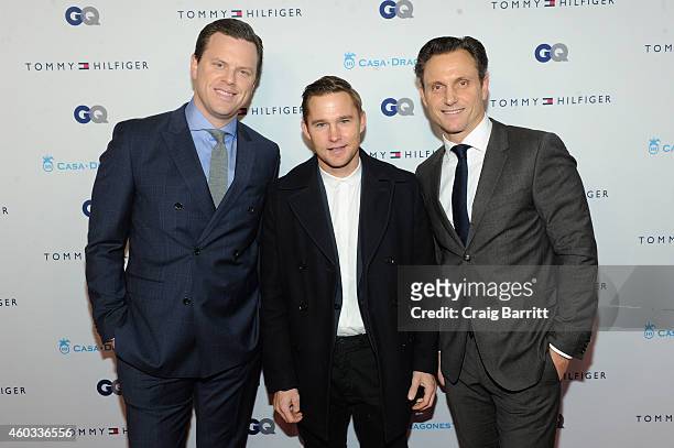 Willie Geist, Brian Geraghty and Tony Goldwyn attend the Tommy Hilfiger and GQ event honoring The Men Of New York at the Tommy Hilfiger Fifth Avenue...