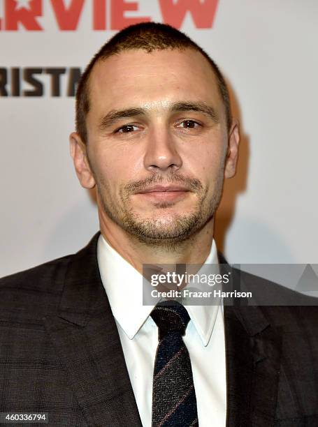 Actor James Franco attends the premiere Of Columbia Pictures' "The Interview" at The Theatre at Ace Hotel Downtown LA on December 11, 2014 in Los...