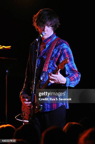 Musician Thurston Moore performs on stage, presented by Norton and Pandora, part of the Boldly Go by Norton Concert Series, powered by Pandora on...