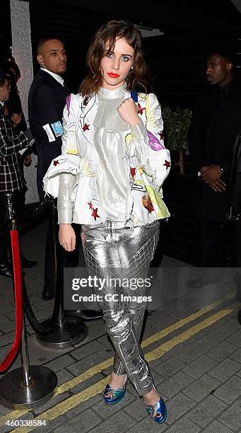 Billie JD Porter attends the Glam Rock Christmas party to celebrate the collaboration between House of Hackney and Terry De Havilland at The Scotch...