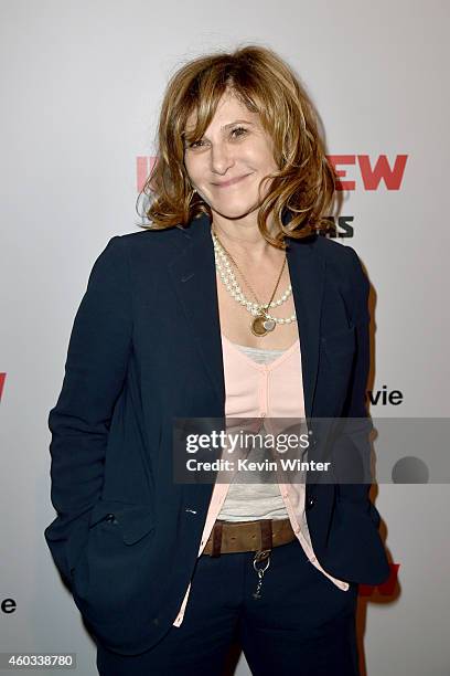 Co-Chairman of Sony Pictures Entertainment Amy Pascal attends the Premiere of Columbia Pictures' "The Interview" at The Theatre at Ace Hotel Downtown...