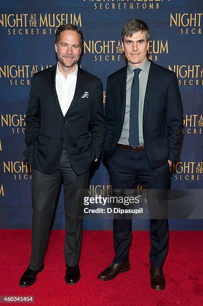 David Guion and Michael Handelman attend the "Night At The Museum: Secret Of The Tomb" New York Premiere at the Ziegfeld Theater on December 11, 2014...