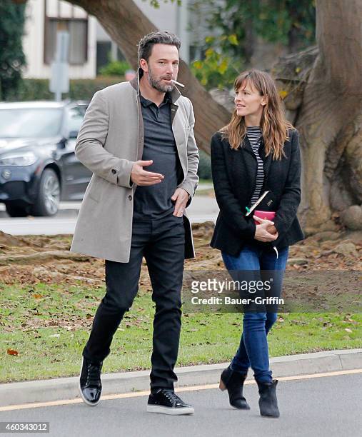 Ben Affleck and Jennifer Garner are seen in Los Angeles on December 11, 2014 in Los Angeles, California.