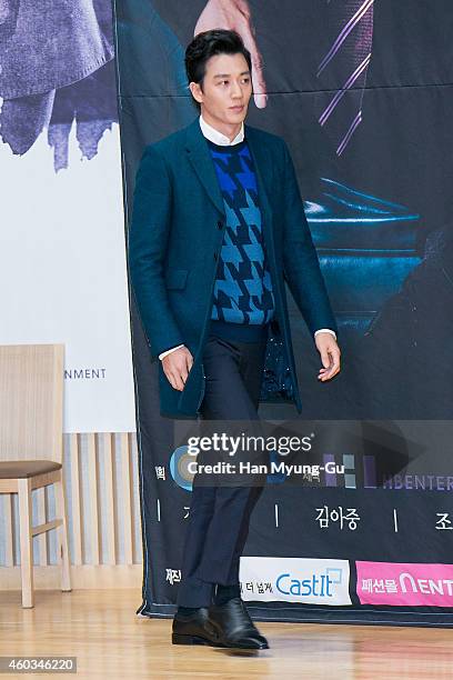 South Korean actor Kim Rae-Won attends the press conference of SBS Drama 'Punch' at SBS on December 11, 2014 in Seoul, South Korea. The drama will...