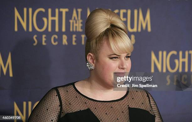 Actress Rebel Wilson attends the Night At The Museum: Secret Of The Tomb" New York premiere at the Ziegfeld Theater on December 11, 2014 in New York...