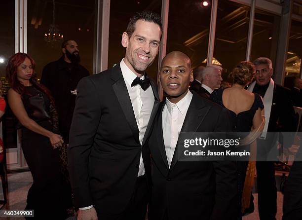 Co-Founder Roc Nation Tyran Smith and guest attend The Inaugural Diamond Ball presented by Rihanna and The Clara Lionel Foundation at The Vineyard on...