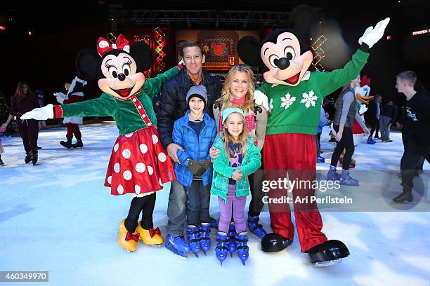 David Sanov, Alison Sweeney, daughter Megan Hope, and son Ben attend at Disney On Ice Presents Let's Celebrate! Presented By Stonyfield YoKids...