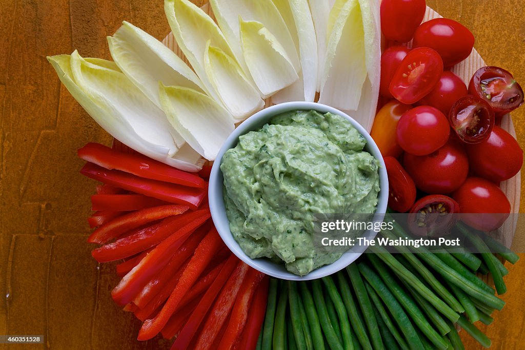 Holiday Vegetable Platter With Herbed Avocado Dip...