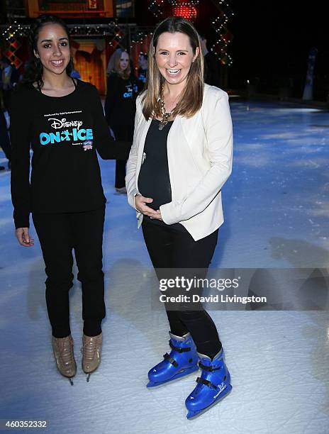 Actress Beverley Mitchell attends Disney On Ice presents Let's Celebrate! at Staples Center on December 11, 2014 in Los Angeles, California.