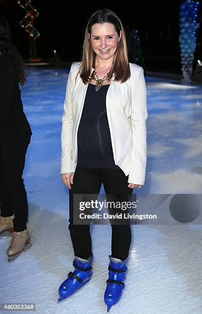 Actress Beverley Mitchell attends Disney On Ice presents Let's Celebrate! at Staples Center on December 11, 2014 in Los Angeles, California.