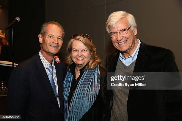 Leonard J. Aube, Executive Director of the Annenberg Foundation, Aileen Adams and Geoff Cowan, President, The Annenberg Foundation Trust at...