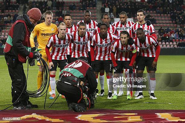 , Goalkeeper Remko Pasveer of PSV, Memphis Depay of PSV, Nicolas Isimat of PSV, Joshua Brenet of PSV, Jurgen Locadia of PSV, Karim Rekik of PSV, ,...