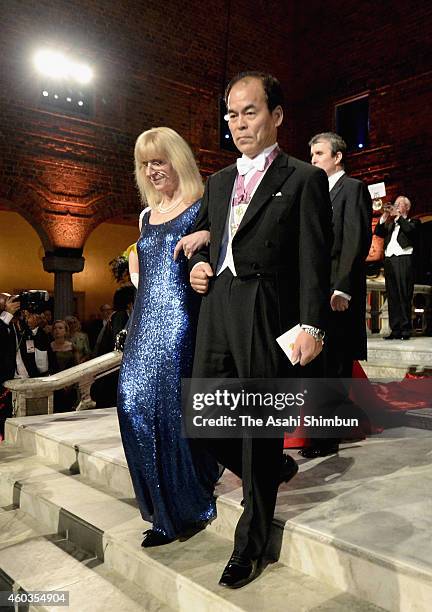 Professor Shuji Nakamura attends the Nobel Prize Banquet 2014 at City Hall on December 10, 2014 in Stockholm, Sweden.