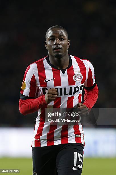 Jetro Willems of PSV during the UEFA Europa League group match between PSV Eindhoven and Dinamo Moscow on December 11, 2014 at the Phillips stadium...