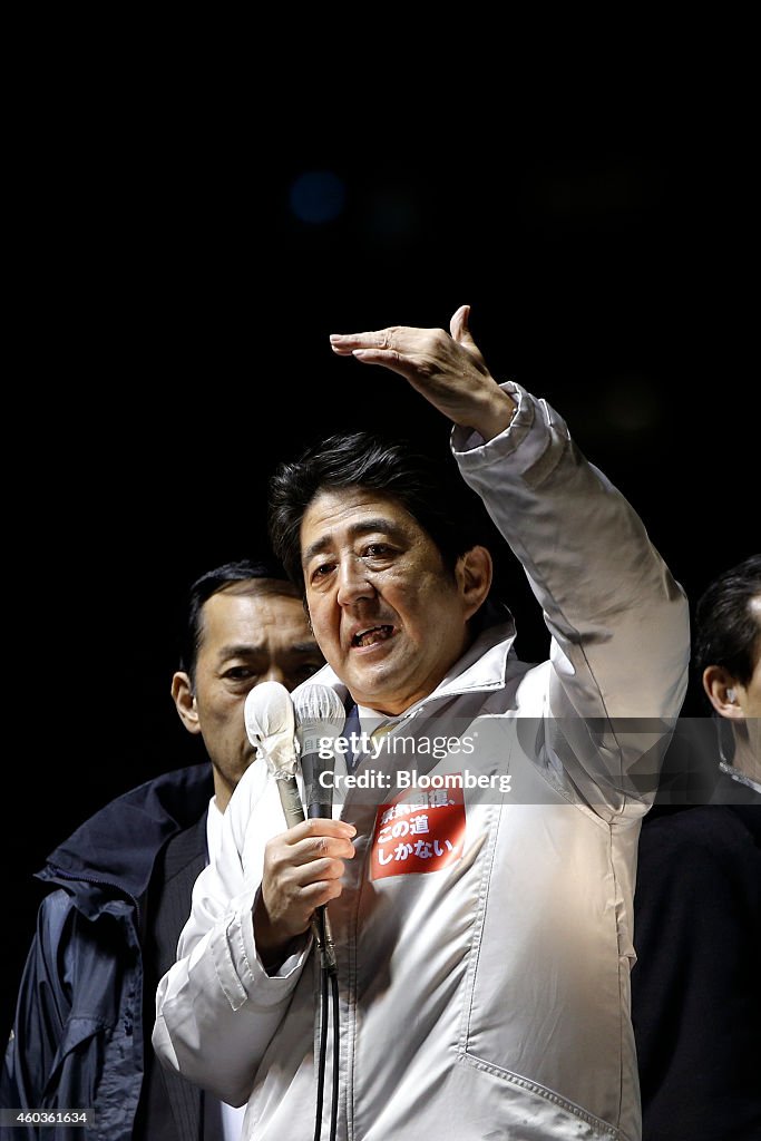 Japan Prime Minister Shinzo Abe Speaks At Election Campaign Rally