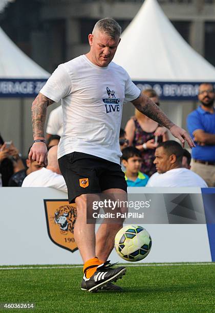 Dean Windass Hull city Legend in action during an exhibition match played between BPL legends and All star FC from Bollywood during the Barclays...