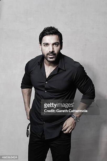 John Abraham poses during a portrait session on day three of the 11th Annual Dubai International Film Festival held at the Madinat Jumeriah Complex...