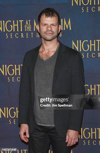 Actor Kerry van der Griend attends the Night At The Museum: Secret Of The Tomb" New York premiere at the Ziegfeld Theater on December 11, 2014 in New...