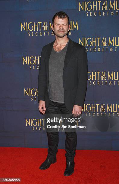 Actor Kerry van der Griend attends the Night At The Museum: Secret Of The Tomb" New York premiere at the Ziegfeld Theater on December 11, 2014 in New...