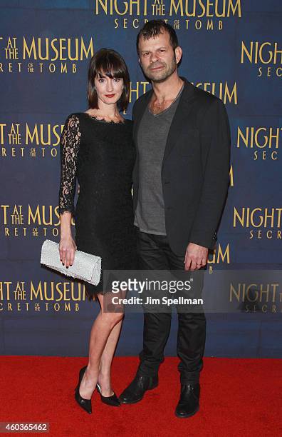 Actor Kerry van der Griend and guest attend the Night At The Museum: Secret Of The Tomb" New York premiere at the Ziegfeld Theater on December 11,...
