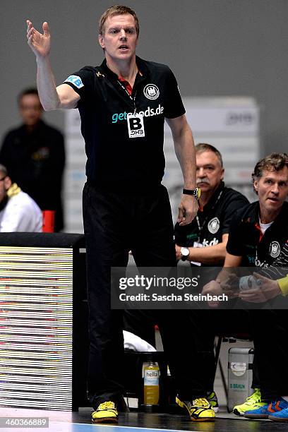 Head coach Martin Heuberger of Germany reacts during the DHB Four Nations Tournament match between Germany and Austria at Westfalenhalle on January...