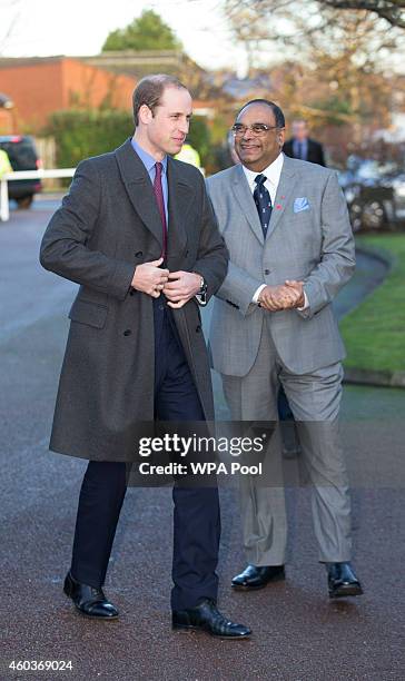 Prince William, Duke Of Cambridge attends an official visit to St Basils, an organisation which helps young people aged 16-25 who are homeless or at...