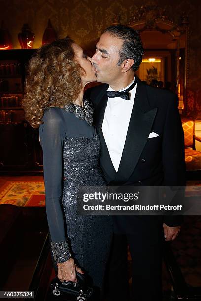 Marisa Berenson and Jean Michel Simonian attend The Children for Peace Gala at Cercle Interallie on December 12, 2014 in Paris, France.