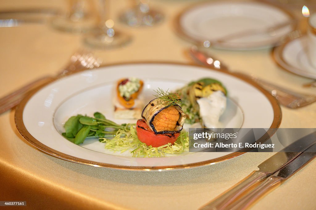 The Beverly Hilton Hosts The 71st Annual Golden Globe Awards Menu Preview