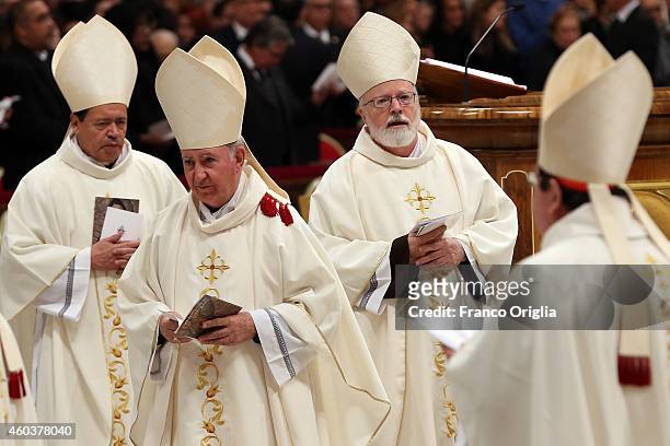 Franciscan Cardinal Sean Patrick O'Malley attends an Eucharist celebration at the St. Peter's Basilica held by Pope Francis on December 12, 2014 in...