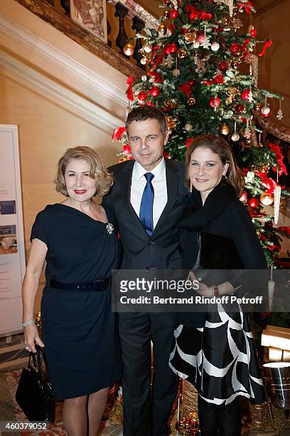 Nour Gorani, Christian Streib and Hala Gorani attend The Children for Peace Gala at Cercle Interallie on December 12, 2014 in Paris, France.