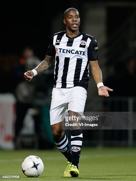 Milano Koenders of Heracles Almelo during the Dutch Eredivisie match between Heracles Almelo and FC Dordrecht at Polman stadium on December 12, 2014...