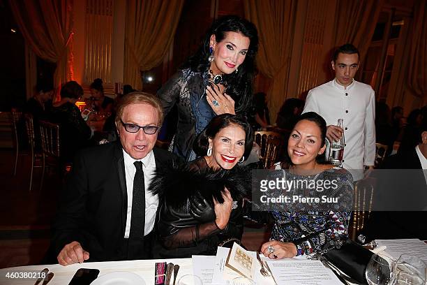 Orlando,Mouna Ayoub, Lamia Khashoggi and Princesse Hermine de Clermont Tonnerre attend The Children for Peace Gala at Cercle Interallie on December...
