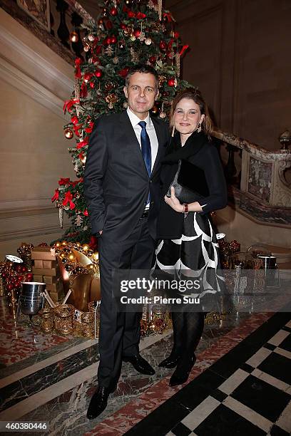 Christian Streib and Hala Gorani attend The Children for Peace Gala at Cercle Interallie on December 12, 2014 in Paris, France.