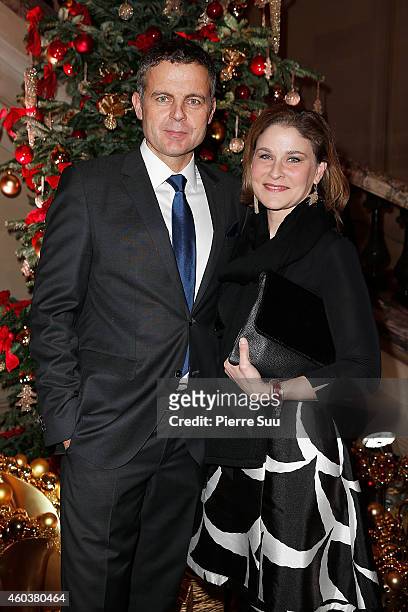 Christian Streib and Hala Gorani attend The Children for Peace Gala at Cercle Interallie on December 12, 2014 in Paris, France.