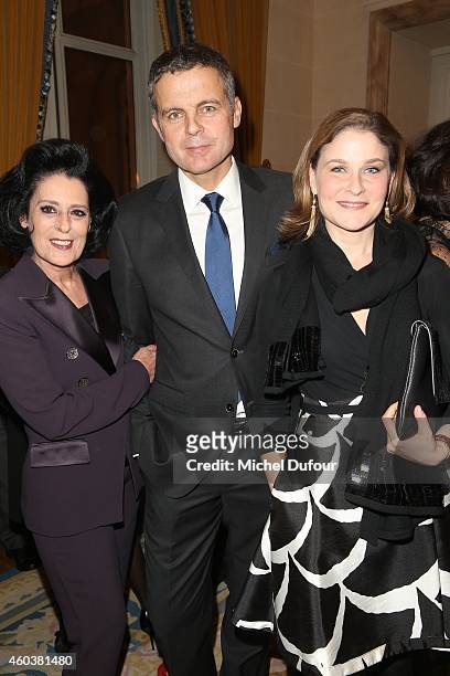 Debra MacÃ©, Christian Streib and Hala Gorani attend the Children For Peace Gala at Cercle Interallie on December 12, 2014 in Paris, France.