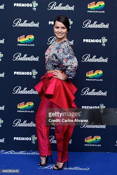 Singer Inna attends the 40 Principales Awards 2014 photocall at the Barclaycard Center on December 12, 2014 in Madrid, Spain.