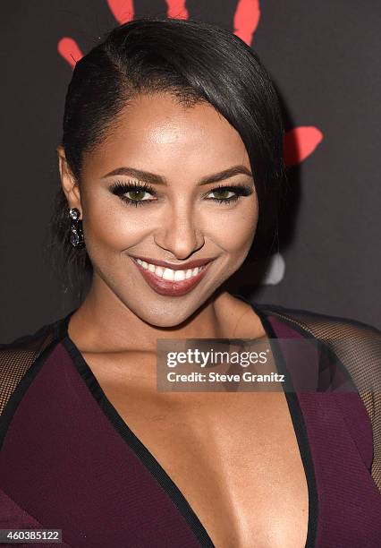 Kat Graham arrives at the Rihanna's First Annual Diamond Ball at The Vineyard on December 11, 2014 in Beverly Hills, California.