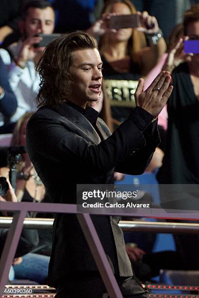 Harry Styles of One Direction attends the "40 Principales" awards 2013 ceremony at the Barclaycard Center on December 12, 2014 in Madrid, Spain.