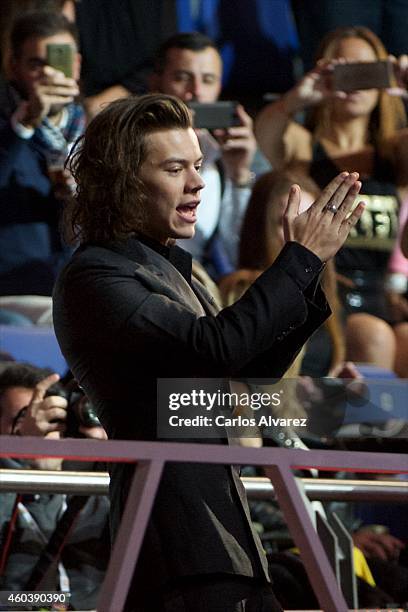 Harry Styles of One Direction attends the "40 Principales" awards 2013 ceremony at the Barclaycard Center on December 12, 2014 in Madrid, Spain.