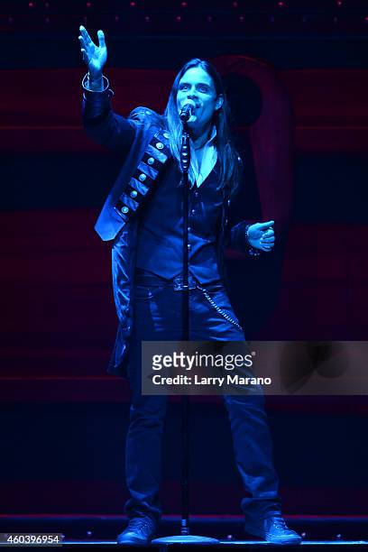 Andrew Ross of Trans-Siberian Orchestra performs at BB&T Center on December 12, 2014 in Sunrise, Florida.