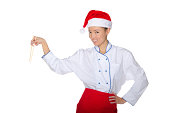 Christmas chef with chopsticks