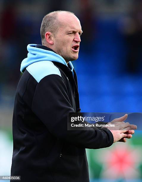 Glasgow Warriors head coach Gregor Townsend during the European Rugby Champions Cup Pool 4 match, between Glasgow Warriors and Toulouse at Scotstoun...