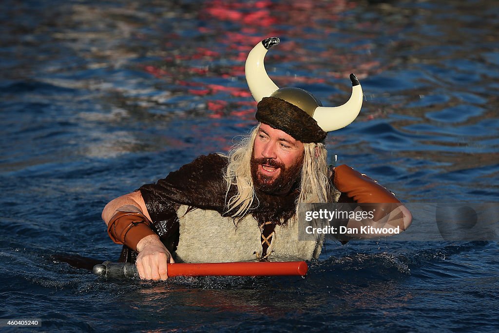 Swimmers Dress Up For The Annual 'December Dip'