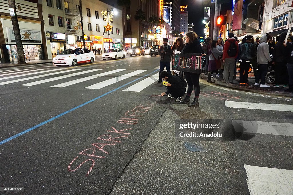 Protest against police brutality in Hollywood