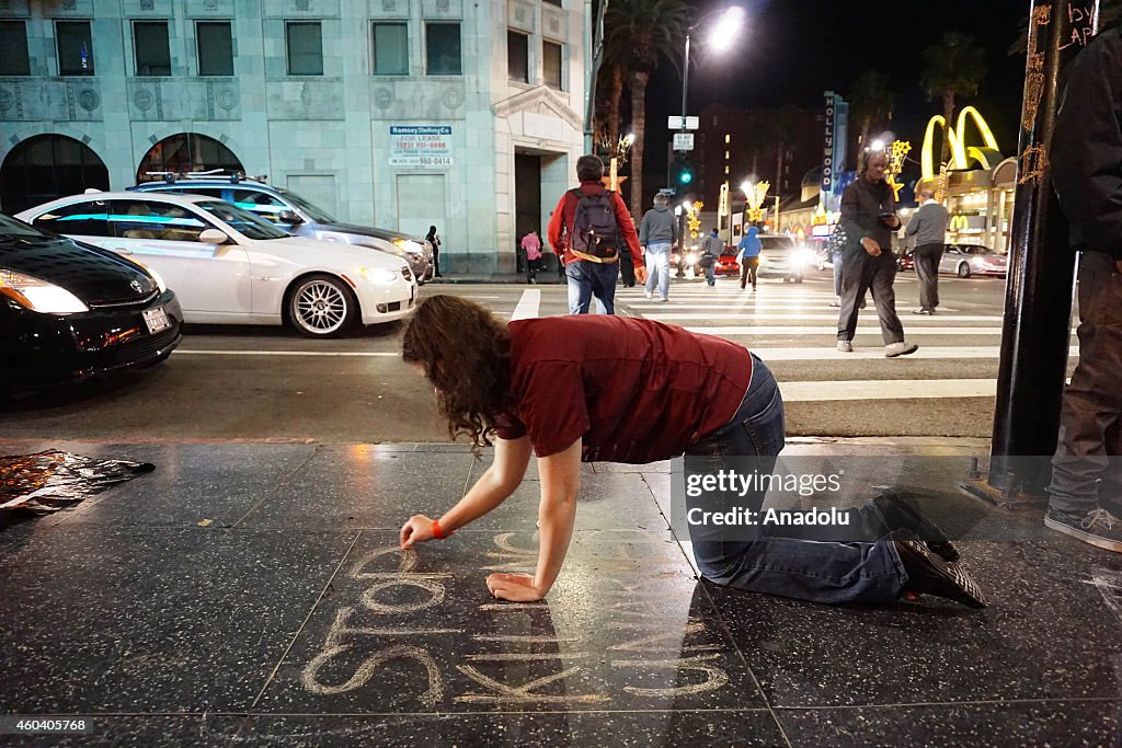 Protest against police brutality in Hollywood