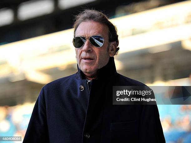 Massimo Cellino President and Director of Leeds United during the Sky Bet Championship match between Leeds United and Fulham at Elland Road on...